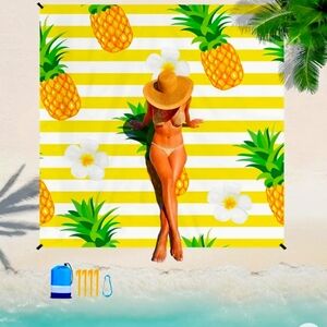Pineapple Beach Blanket 78''×81''